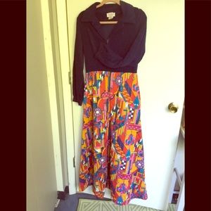 Vintage Evelyn Pearson Quilted lounge dress